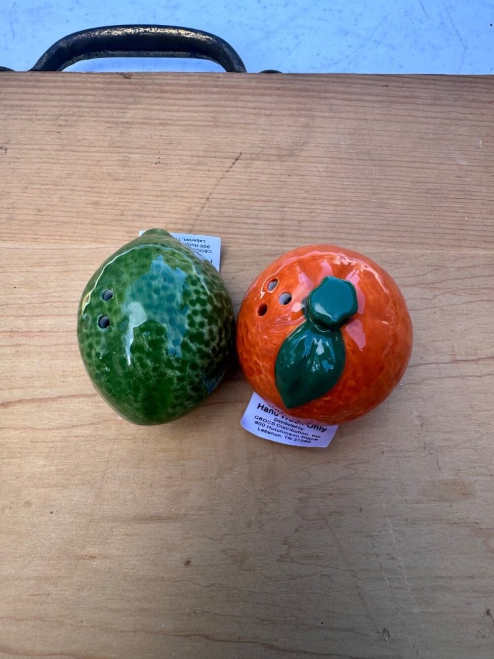 Cracker Barrel Lime Orange Citrus Salt Pepper Shakers Set New With Tags - Picture 5 of 5